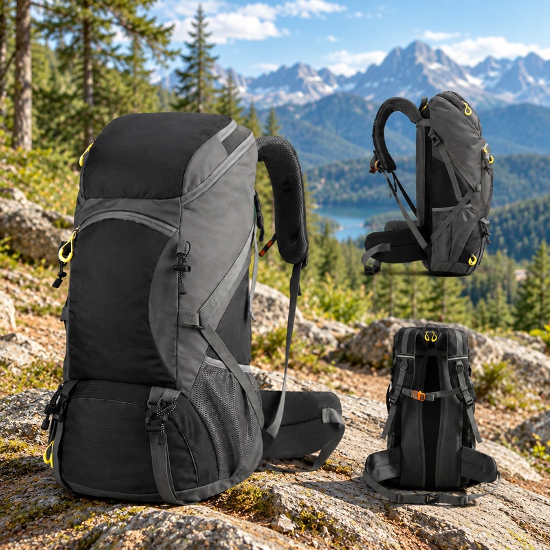 Outdoor Adventure Backpack - 50L Large Capacity Waterproof Hiking Backpack