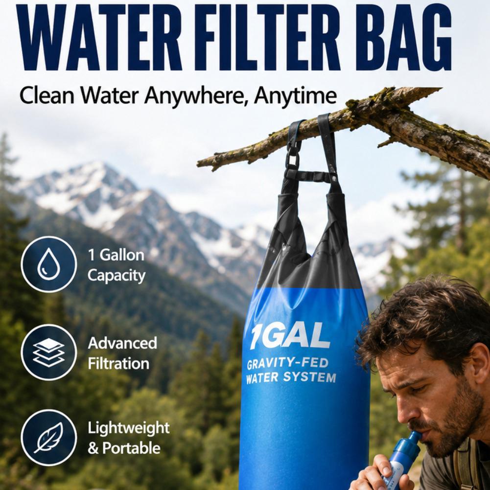 1 Gal Gravity Water Filter Bag - огляд і ціна Outdoor Adventure Backpack