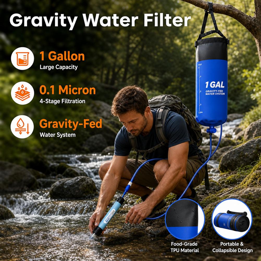 1 Gal Gravity Water Filter Bag - огляд і ціна Outdoor Adventure Backpack